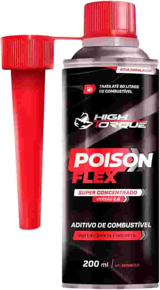 Poison Flex 2.0 Aditivo de Combustível Super Concentrado High Torque, Trata até 80 Litros, Limpeza e Proteção do Sistema de Injeção