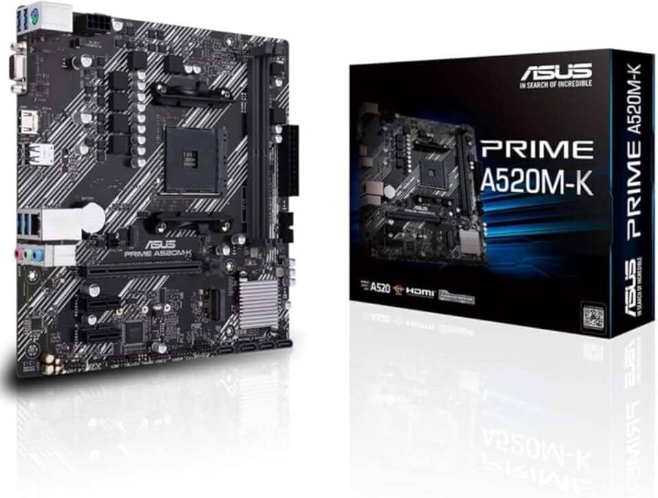 Placa Mãe Asus para AMD AM4 Prime A520M-K 2xDDR4 mATX - 90MB1500-M0EAY0