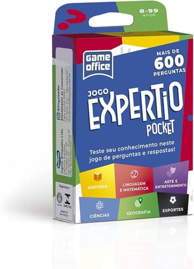 Toyster - Jogo Expertio Pocket - Quiz de Conhecimentos Gerais, +600 Perguntas e Dinâmico - Game Office