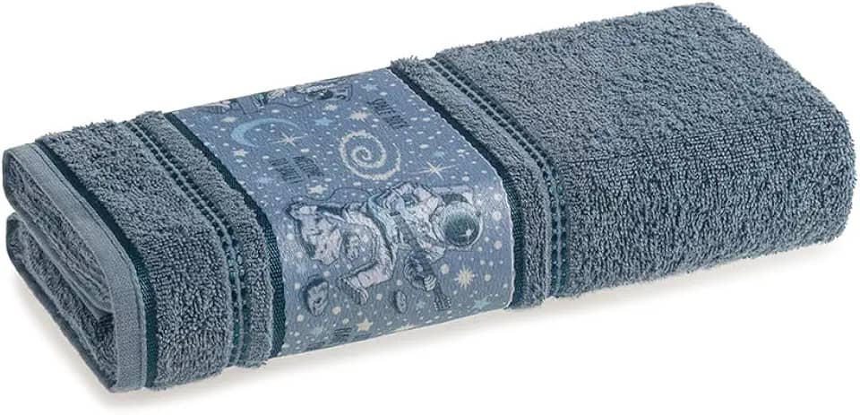 Toalha de Banho Infantil Divertida Kids Temática Lúdica Algodão Macia Karsten (Espacial)