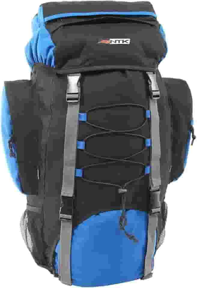 Mochila de Trekking Cargueira Intruder 60 Litros Azul e Preto - Nautika