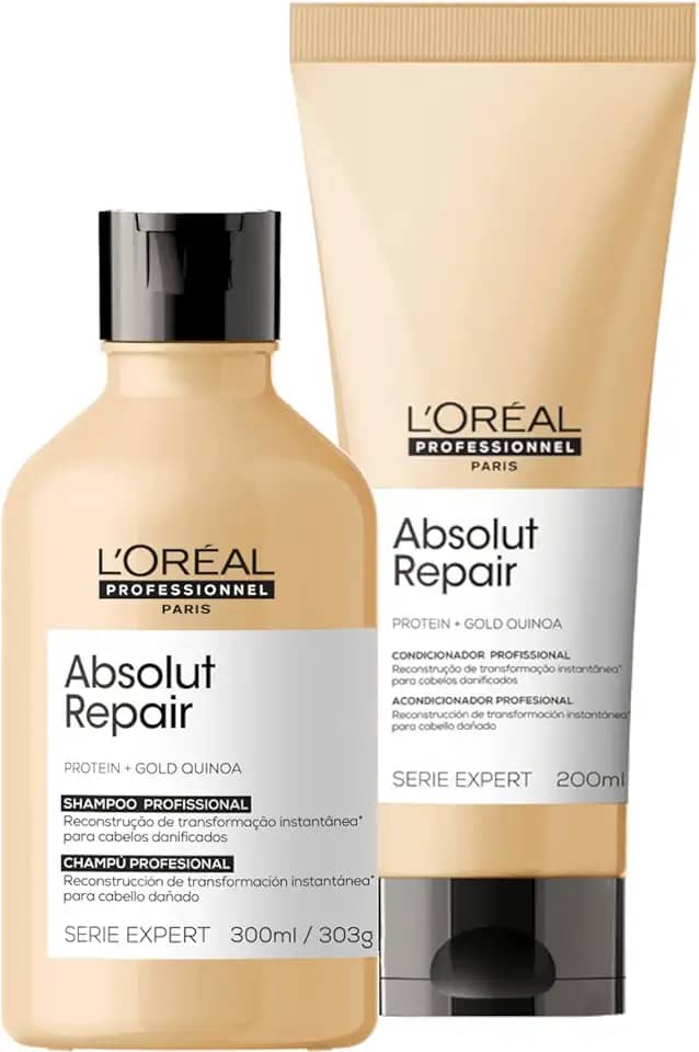 Kit Loreal Absolut Repair Gold Quinoa Shampoo Condicionador