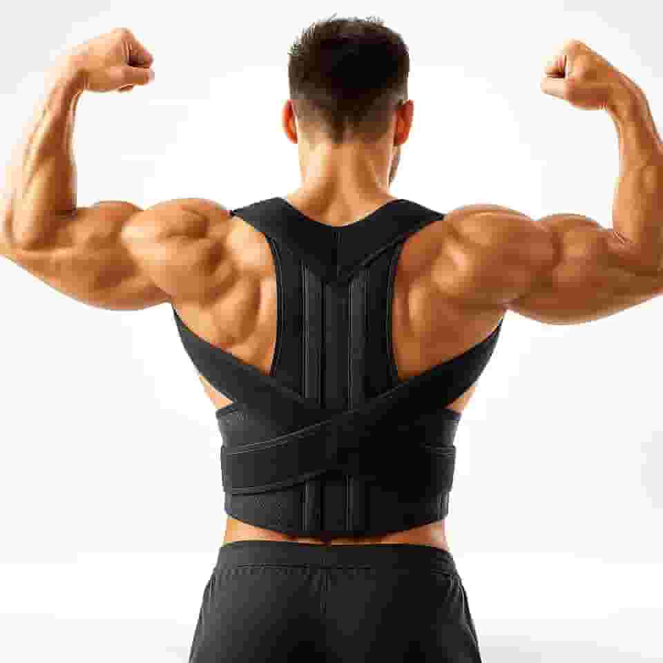 Colete Corretor Postural Ortopédico Unissex Ajustável Premium - Alívio de Dores nas Costas, Lombar e Pescoço, Com Cinta e Suporte para Clavícula, Conforto e Estilo (Grande)