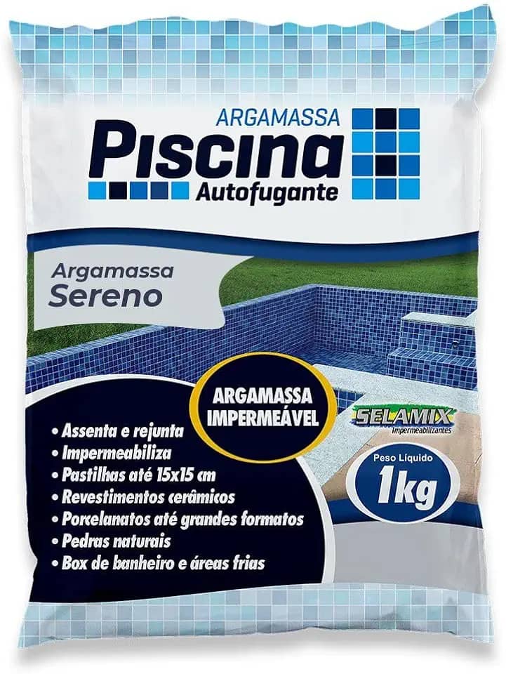 Argamassa Piscina Aut. Impermeável Cor Sereno 1Kg