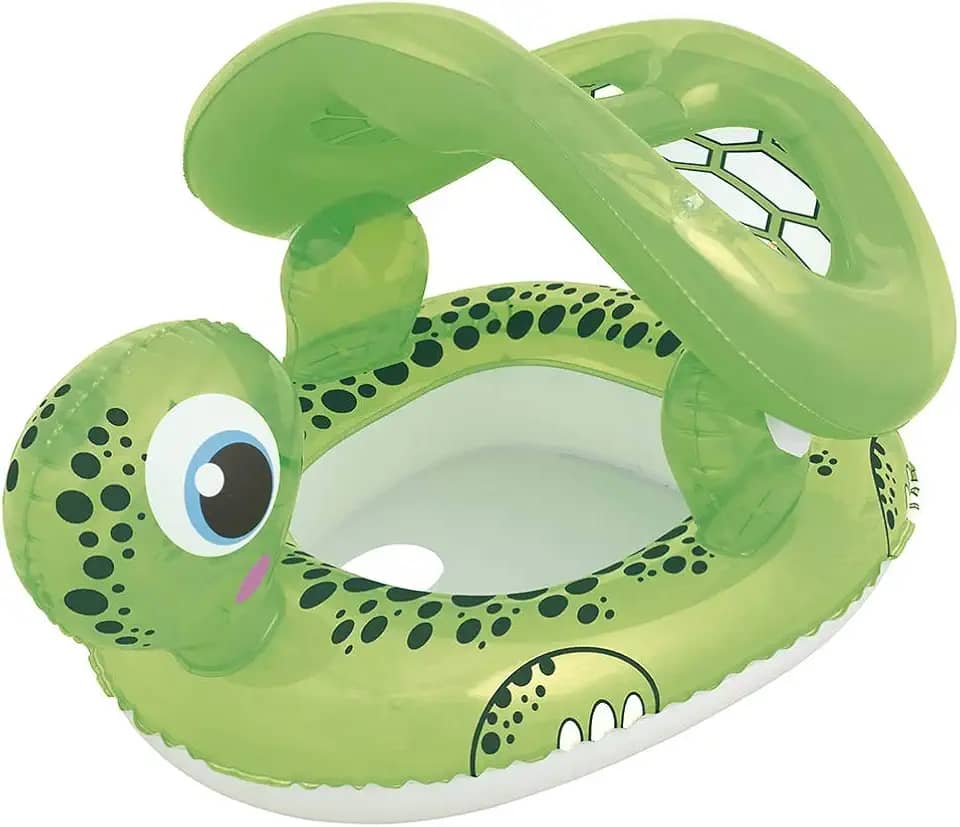 Mor - Boia Inflável Tartaruga com Fralda e Para-Sol