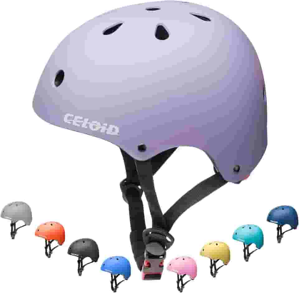 CELOID Capacete de bicicleta infantil, capacetes de skate para crianças de 2 a 3 a 5 a 8 a 14 anos de idade, meninos e meninas, ajustável, multiesportivo, bicicleta, skate, futebol, patins, patins