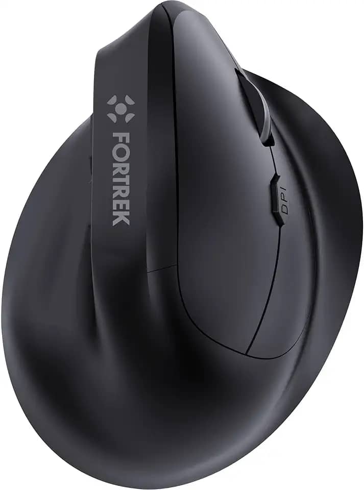 Mouse Vertical Sem Fio Ergonômico MERG15 Preto Fortrek