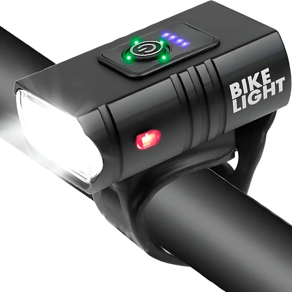 Lanterna Bike Farol Luz de Bicicleta com 2 Led T6 Potente Recarregável USB 6 Modos de Iluminação a Prova da Água Acessorios Bicicleta Ciclismo Sinalizador Luz Dianteira