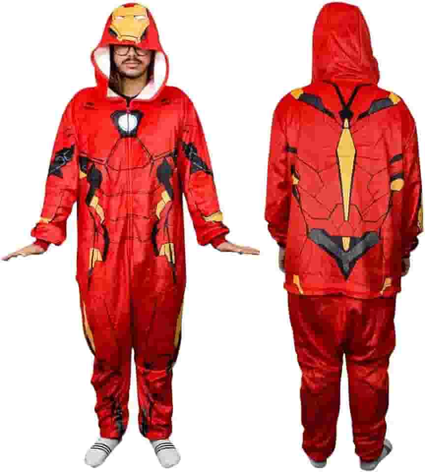 Homem De Ferro Kigurumi Pijama Roupa Macacão Iron Man Marvel