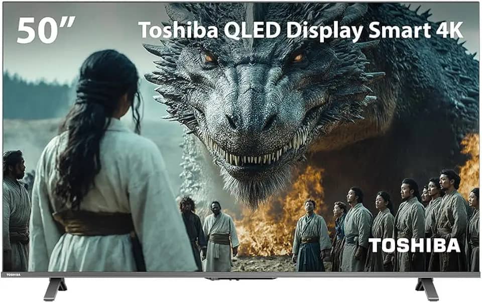 Smart TV QLED 50 4K Toshiba Google TV 3HDMI 2USB Wi-Fi