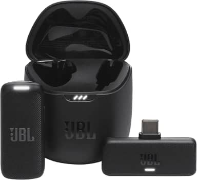 JBL, Microfone Sem Fio, Quantum Stream Wireless, Lapela, USB-C - Preto