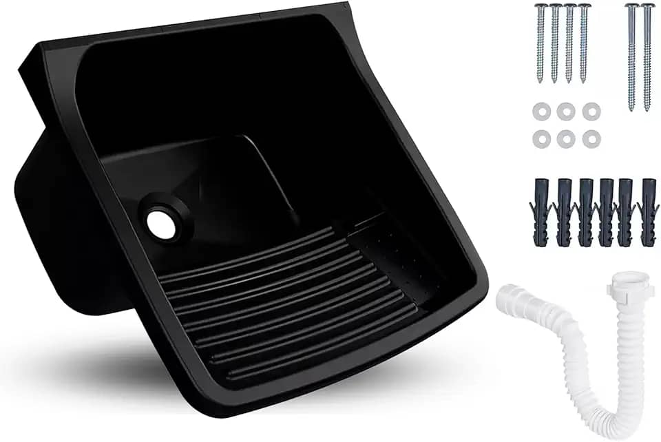 Tanque Plástico Com Sifão Universal Lavanderia 24 Litros