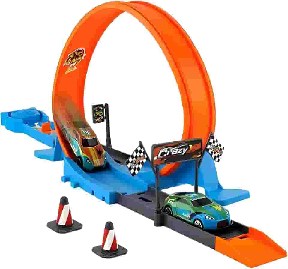 Pista Looping C/Lançador De Carrinho Radical Tipo Hotwheels