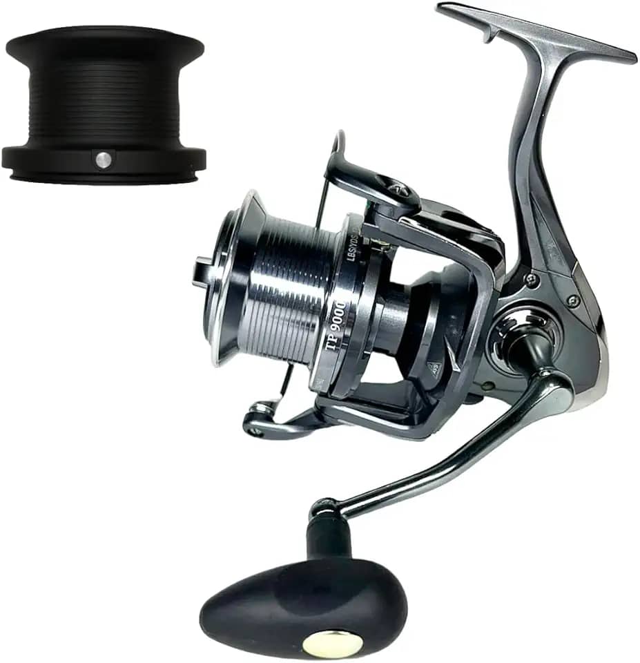 MARURI, Molinete de Pesca Praia TP 9000 PRATA -14 Rolamentos - Drag:22kg - Carretel Alumino - C/Carretel Extra