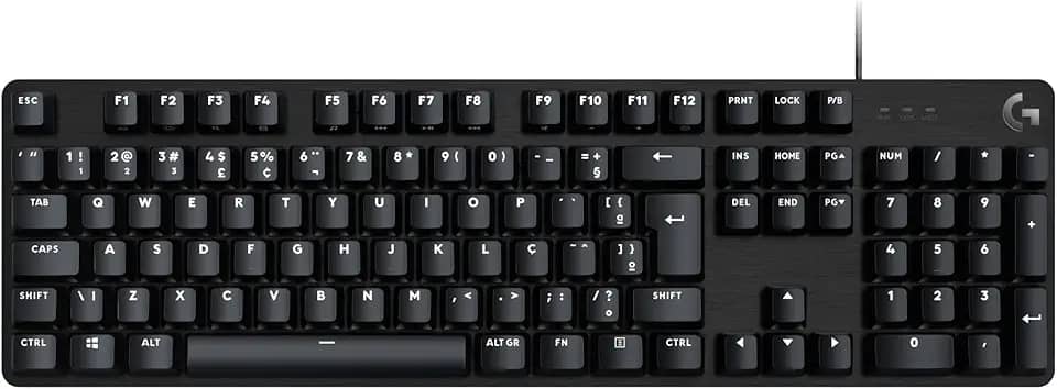 Teclado Mecânico Gamer Logitech G413 SE com Layout ABNT2, Iluminação Branca e Teclas Mecânicas Tactile, Anti-ghosting, Compatível com Windows, macOS - Preto