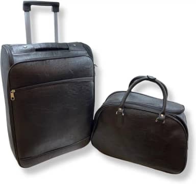 Kit Mala de Viagem Executiva Padrão Bordo + Mala de Mão (Preto)