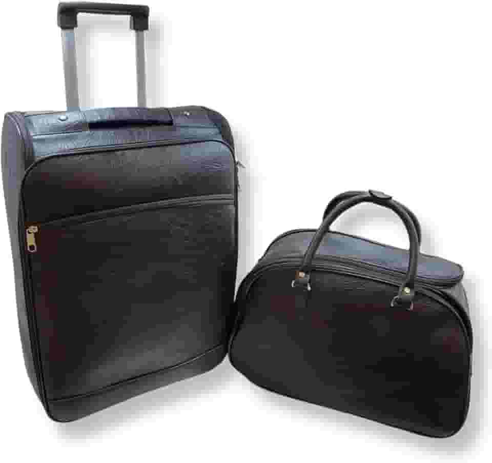 Kit Mala de Viagem Executiva Padrão Bordo + Mala de Mão (Preto)