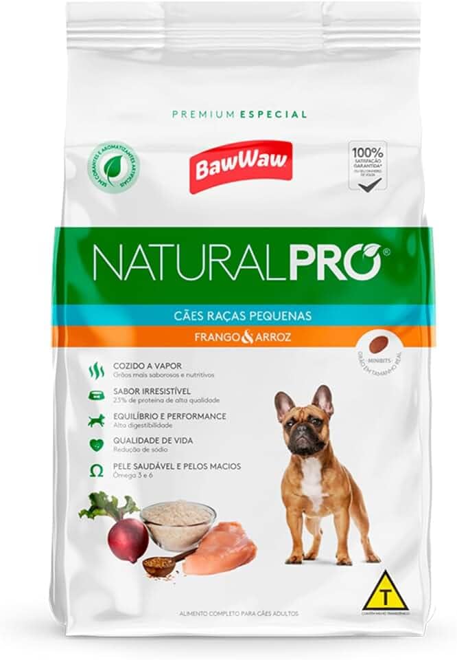 Natural Pro Alimento Para Cães Rpm Frango e Arroz Baw Waw NATURAL PRO para Todas Grande Adulto - Sabor Frango 1kg