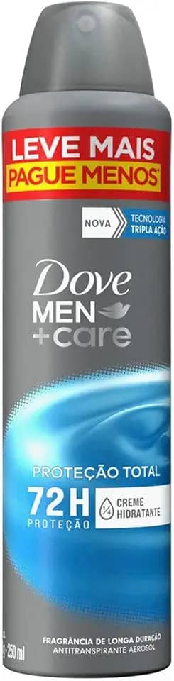Dove Antitranspirante Aerossol Proteção Total Men + Care 250 ML, Leve Mais e Pague Menos (A Embalagem Pode Variar)