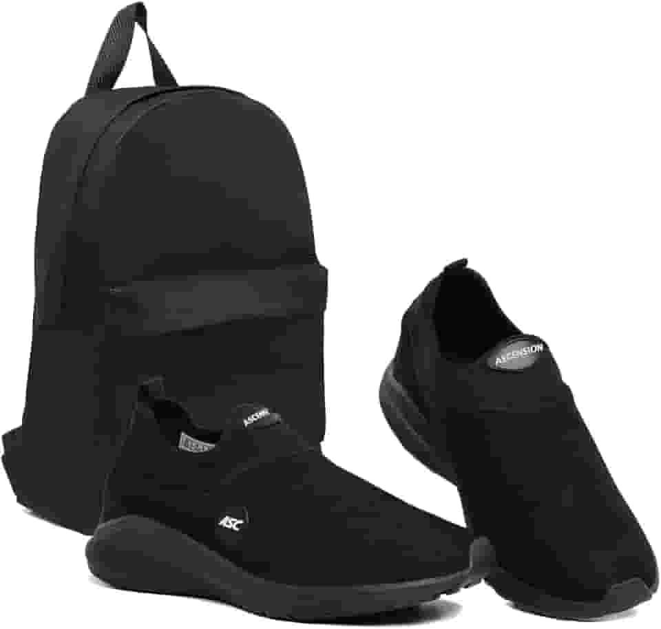 Tênis Ortopédico Unissex Tipo Meia Ascension + Mochila Basica | Calce Fácil, Leve, Confortável – Ideal para Caminhada, Academia e Uso Diário