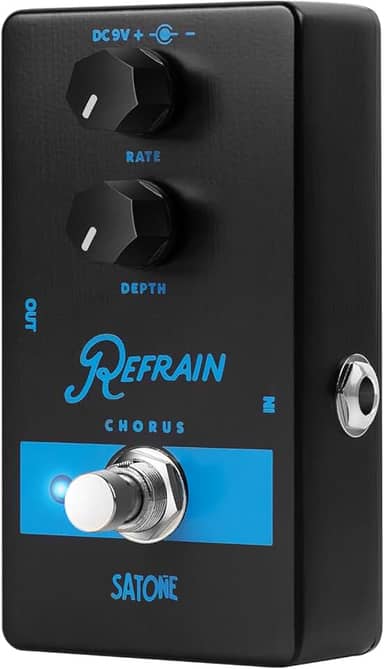 SATONE Pedal De Efeito Para Guitarra Elétrica Satone S802 Refrain Chorus - Pedal De Metal Acústico Com Predefinição De Chorus Vintage E True Bypass
