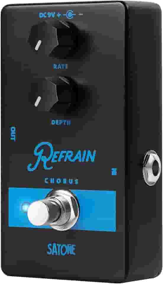 SATONE Pedal De Efeito Para Guitarra Elétrica Satone S802 Refrain Chorus - Pedal De Metal Acústico Com Predefinição De Chorus Vintage E True Bypass