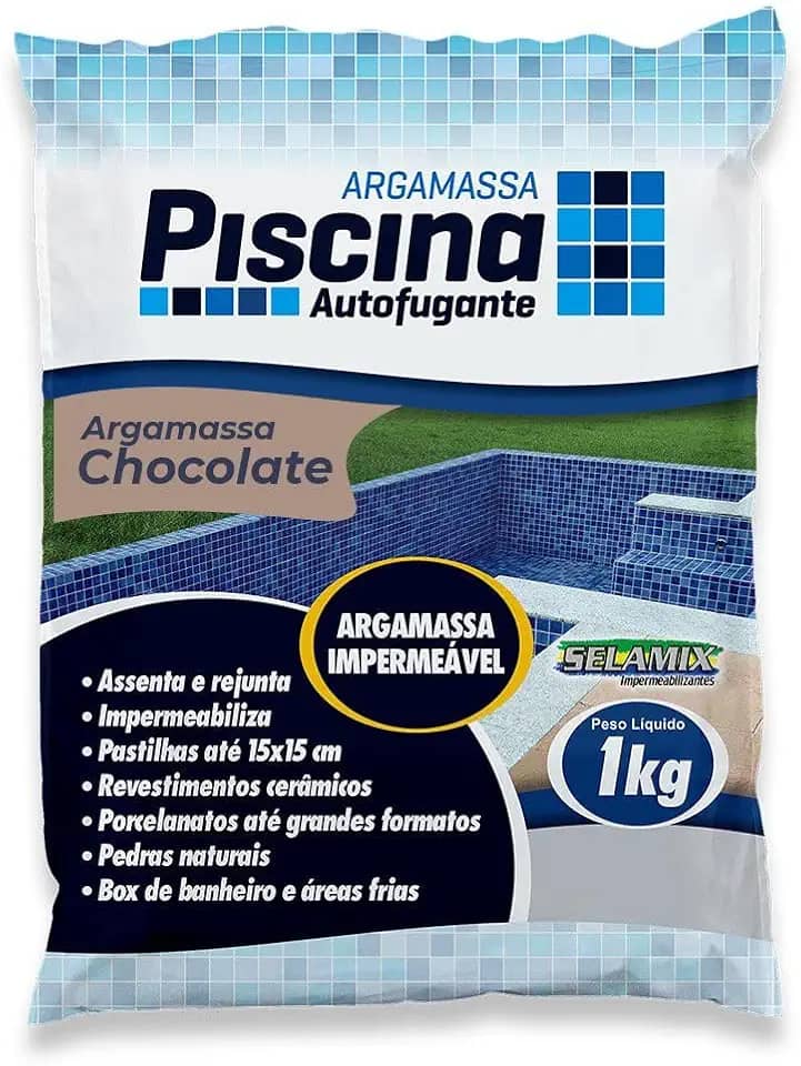 Argamassa Piscina Aut. Impermeável Cor Chocolate 1 kg