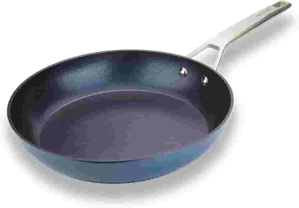 MsMk Frigideira grande, frigideira antiaderente para omelete de carne de 30,5 cm, sem PFOA, cabo que fica frio, revestimento antiaderente de titânio e diamante dos EUA, compatível com indução de base