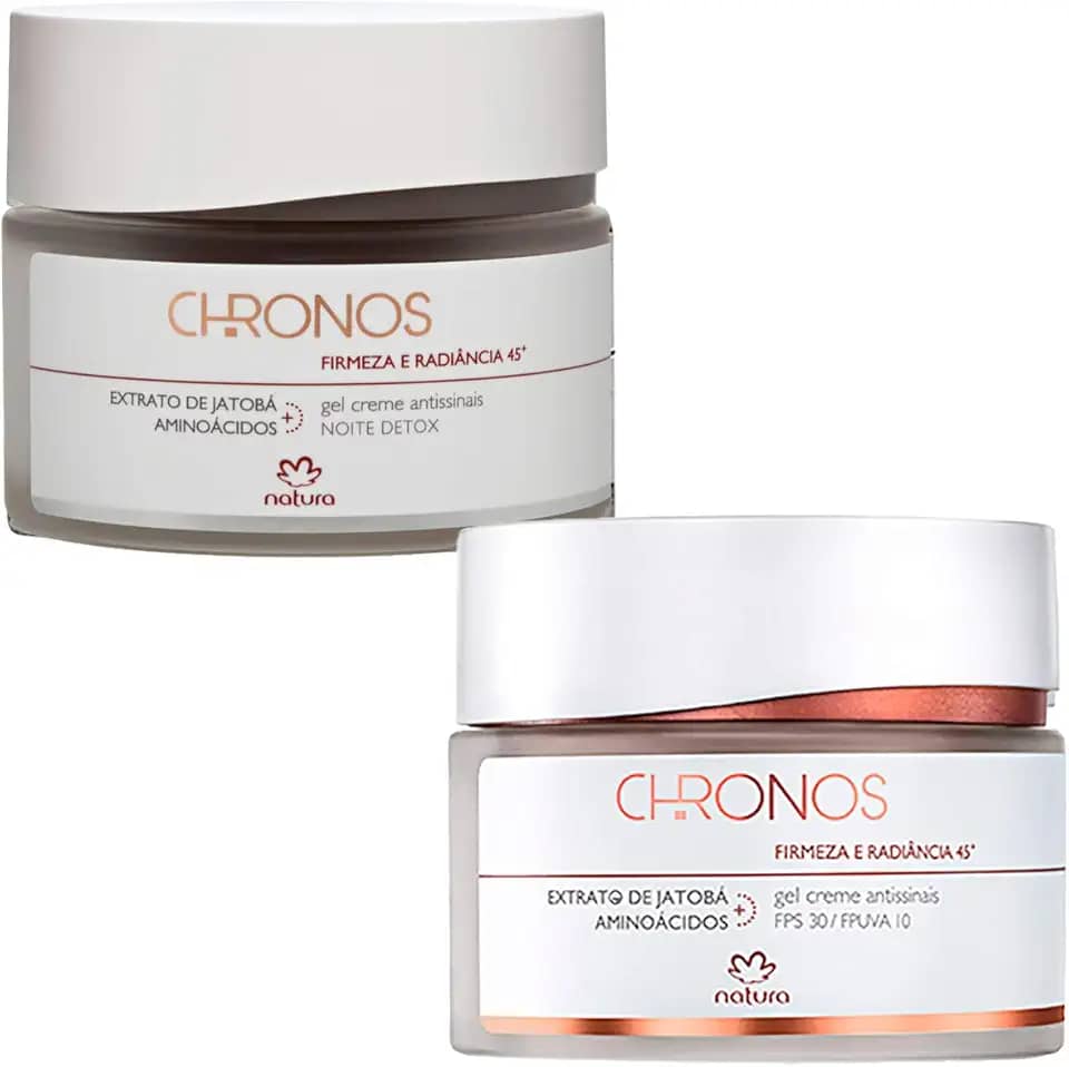 kit Gel creme Antissinais Natura chronos 45+ dia e noite 40g…