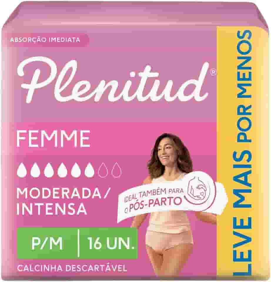 Plenitud Roupa Íntima Active Mulher, 16 unidades - P/M - Leve 16 Pague 15