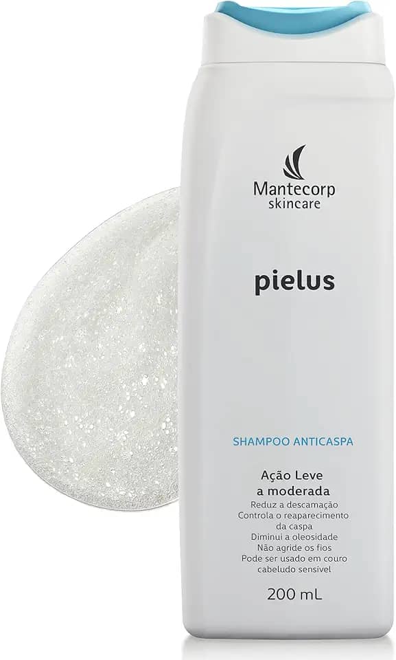Shampoo Anticaspa Pielus Di - 200ml - Limpeza e Auxílio no Controle da Caspa - Sensação Refrescante e Conforto para o Couro Cabeludo - Mantecorp