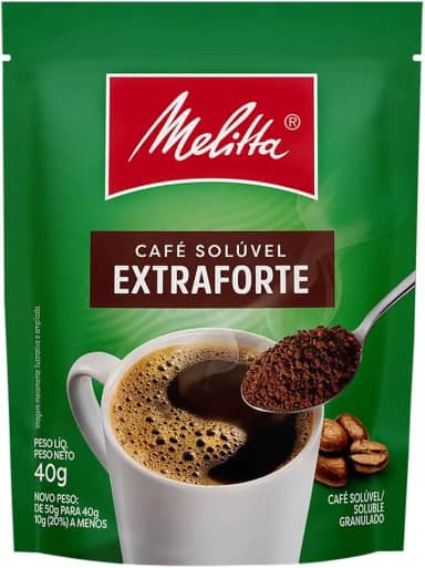 Café Solúvel Granulado Extraforte Melitta Sachê 40g