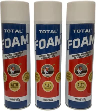 Espuma Expansiva de PU Poluretano 500ml Total Foam