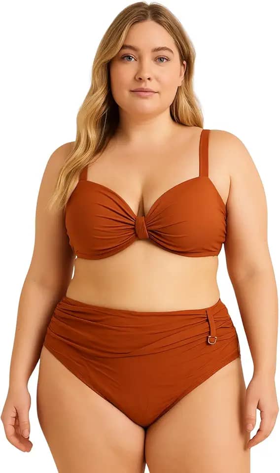 Biquini Plus Size Feminino Confortável Tamanho Grande C Bojo Verão
