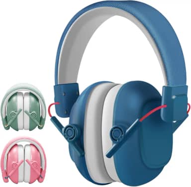 Abafadores de Proteção Auditiva,ajustáveis para idades de 3 a 16 anos,fones de ouvido com cancelamento de ruído,redução de som de 25dB ideal para proteção,auxílio à concentração