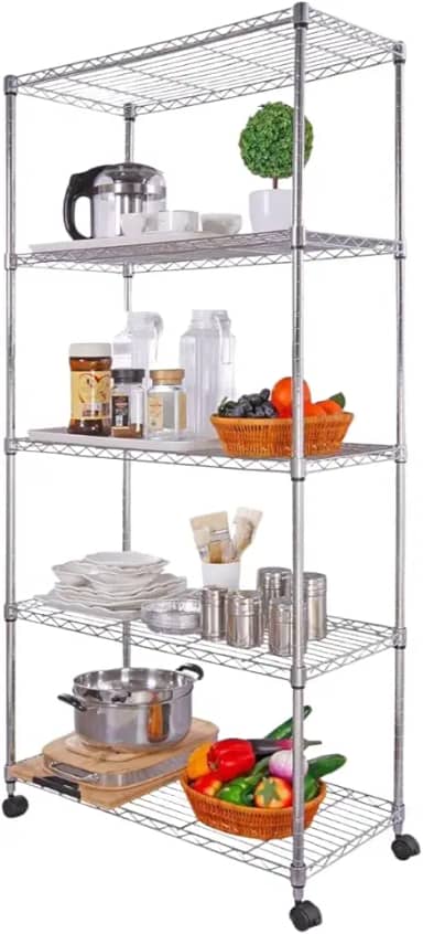 Estante Aço Inox 5 Prateleira Industrial Cozinha 1,55m