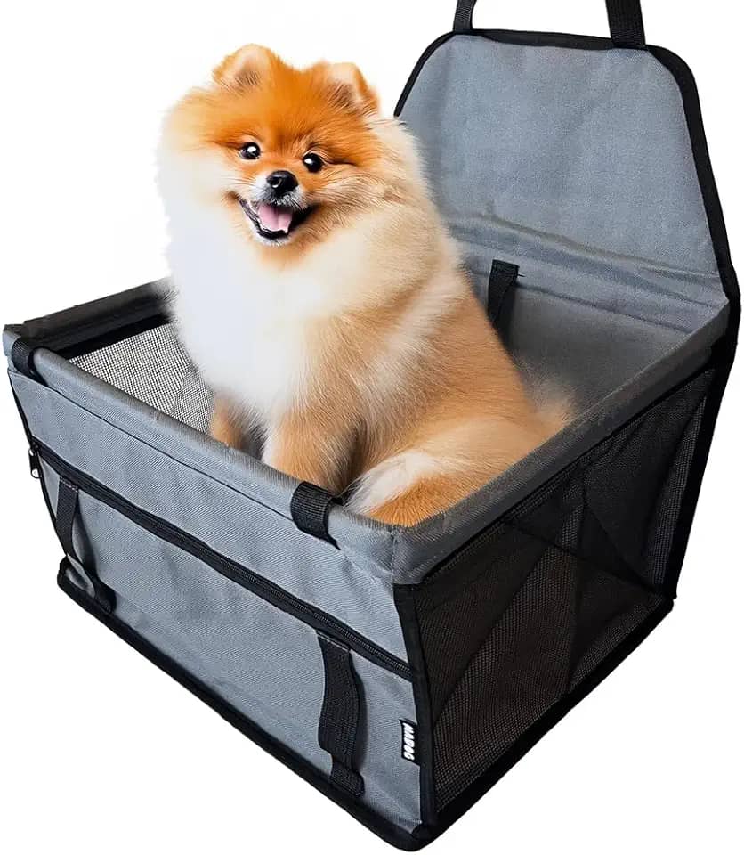 Assento Cadeirinha Pet Banco Carro Cachorro até 12kg MADOG PetTravel Cor: Cinza