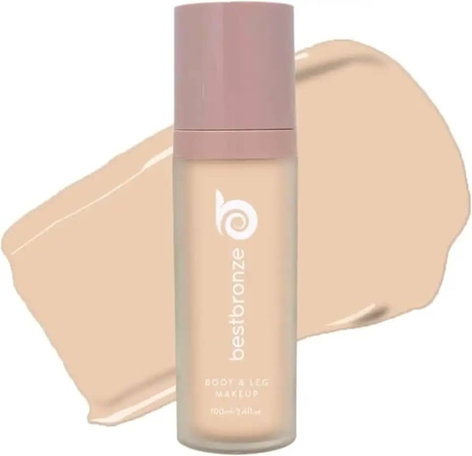 Best Bronze Bombshell Maquiagem Corporal e para Pernas - Maquiagem à Prova D'água para Pernas e Base Corporal - para Cicatrizes, Cobertura de Varizes e Corretivo para Pernas (NC14 Radiância de luz)