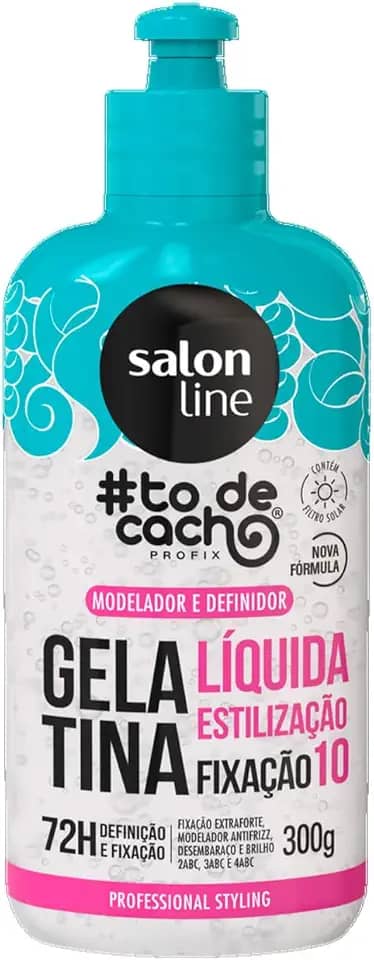 Salon Line, Gelatina Capilar Líquida, ToDeCacho, Estilização, Vegano - Para Cabelos Ondulados, Cacheados e Crespos, 300 ml