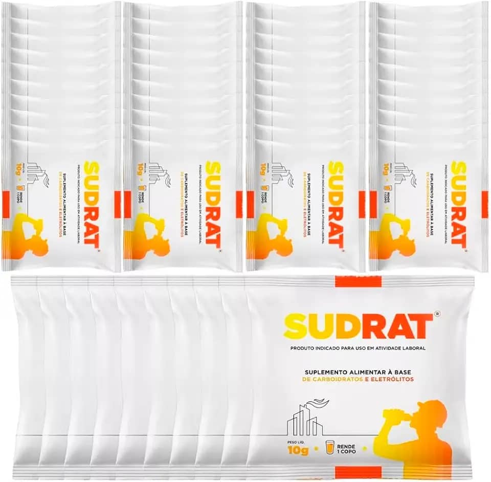 Kit 50x Sudrat Isotonico Repositor Energia Combo 10g Cada - Sudrat (10g, LARANJA COM ACEROLA)