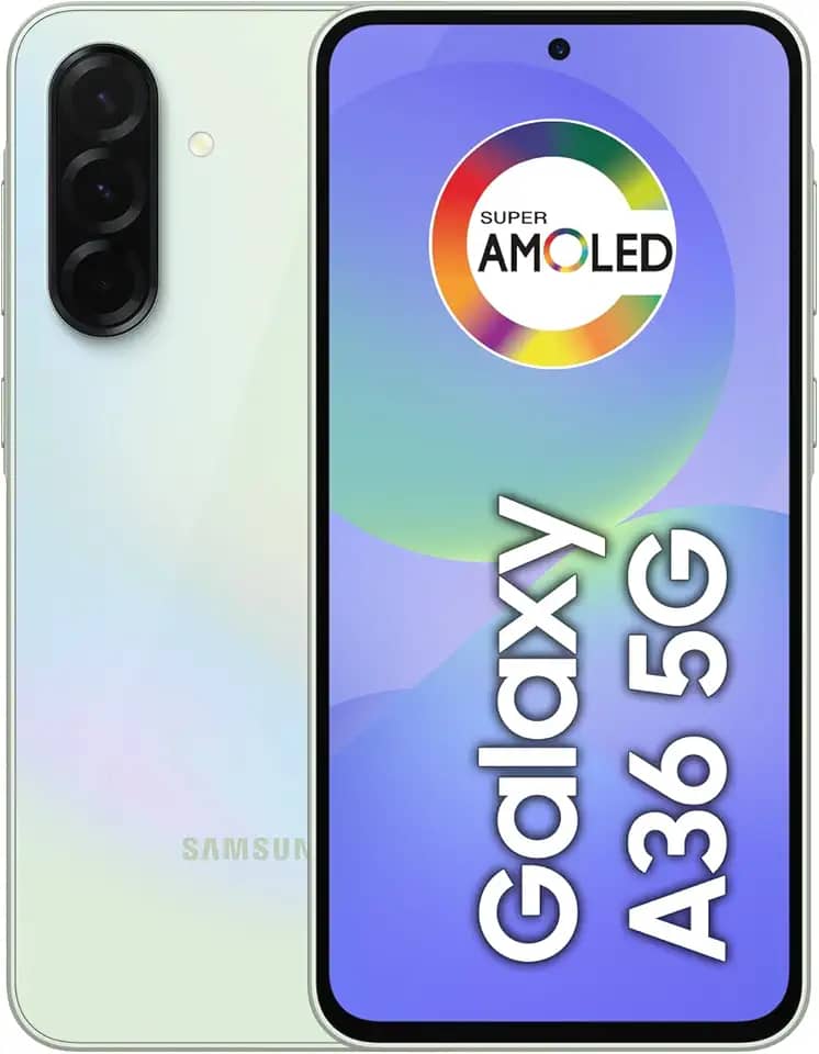 Celular Samsung Galaxy A36 5G 128GB, 6GB RAM, Câmera 50MP, IP67, Super AMOLED 6.7", Recursos AI, Verde