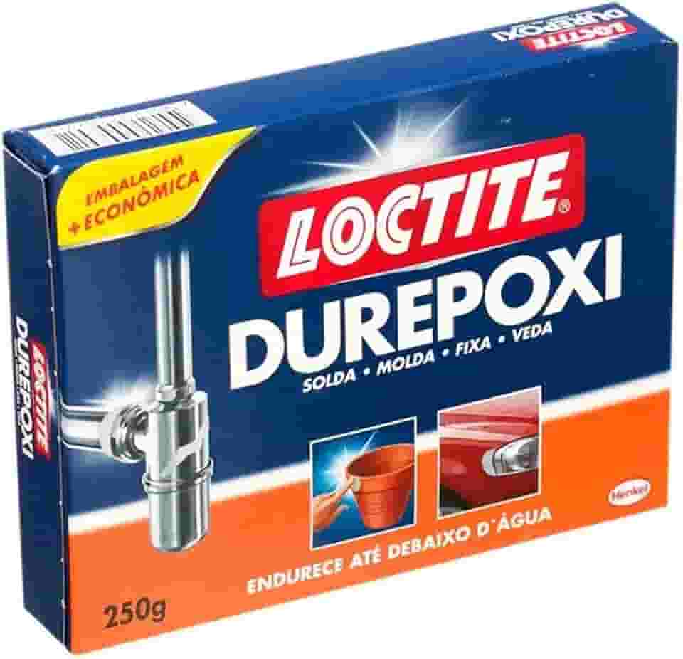 Massa Adesiva Durepoxi Loctite, Massa Epóxi para reconstrução, modelagem, fixação e vedação, Resina Epóxi para uso doméstico, profissional e de artesanato, Cola Moldável, 1x250g