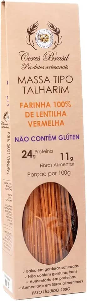 Macarrão Talharim de Lentilha Vermelha Sem Glúten Ceres 200g