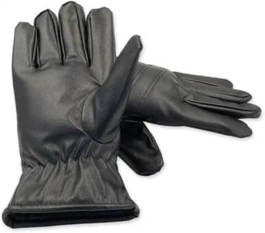 Luva Couro Sintético Lã Quente Térmica Frio Motoqueiro Par