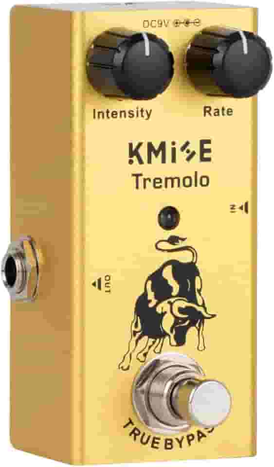 Pedal de efeitos para guitarra elétrica Kmise Tremolo Mini tipo único DC 9V True Bypass