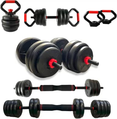 Kit Halteres Musculação Kettlebell 6 em 1 Peso 20kg Academia Odin Fit