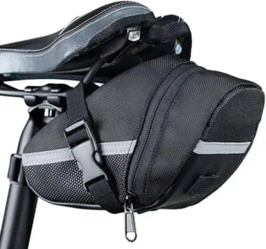 Romacci Bolsa de Selim para Bicicleta à Prova de Chuva com Tira Reflexiva, Acessório para Bolsa de Bicicleta, Compatível com MTB