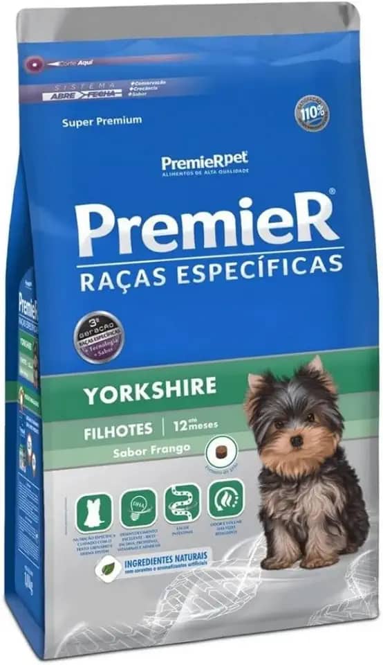 Ração Cães Yorkshire Filhote Frango 1kg Premier Super Premium