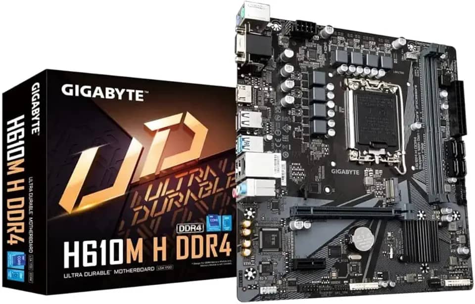 Placa Mãe Gigabyte H610M H DDR4, Chipset H610, Intel LGA 1700, mATX, DDR4