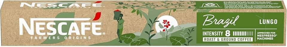Café em Cápsula Compatível com Nespresso Nescafé Farmers Origins Brazil 10 Cápsulas